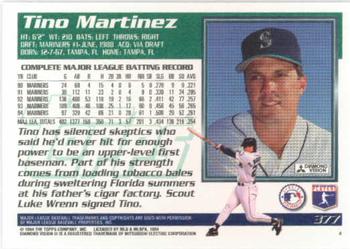 1995 Topps #377 Tino Martinez Back