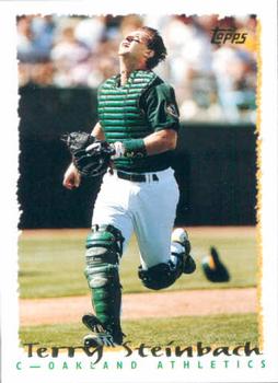 1995 Topps #442 Terry Steinbach Front