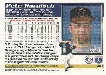 1995 Topps #48 Pete Harnisch Back