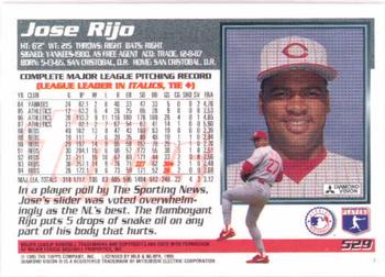 1995 Topps #529 Jose Rijo Back