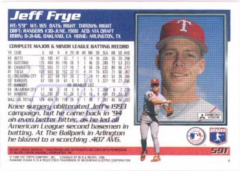 1995 Topps #591 Jeff Frye Back