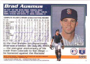 1995 Topps #595 Brad Ausmus Back
