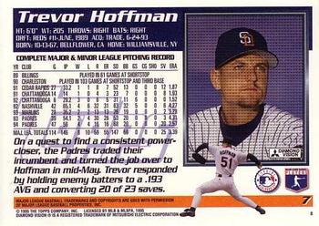 1995 Topps #7 Trevor Hoffman Back