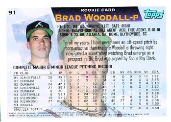 1995 Topps #91 Brad Woodall Back