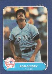 1986 Fleer Classic Miniatures #22 Ron Guidry Front