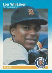 1987 Fleer Classic Miniatures #112 Lou Whitaker Front