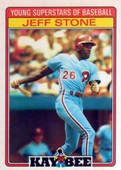 1986 Topps Kay-Bee Young Superstars of Baseball #30 Jeff Stone Front