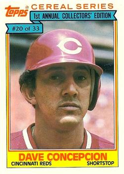 1984 Topps Cereal Series #20 Dave Concepcion Front