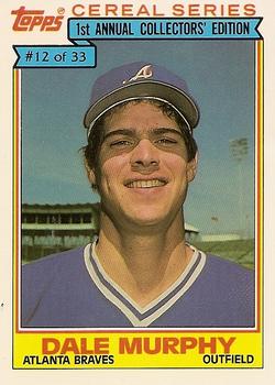 1984 Topps Cereal Series #12 Dale Murphy Front