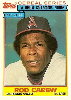 1984 Topps Cereal Series #17 Rod Carew Front