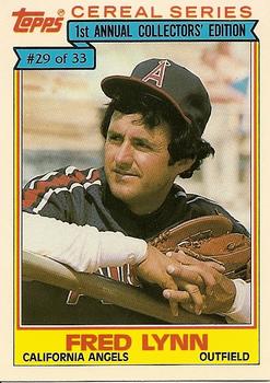 1984 Topps Cereal Series #29 Fred Lynn Front