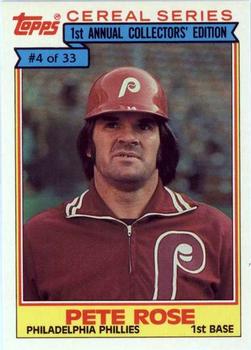 1984 Topps Cereal Series #4 Pete Rose Front