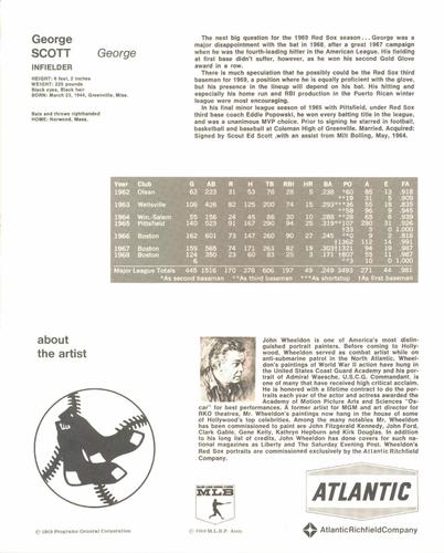 1969 Arco Boston Red Sox #NNO George Scott Back