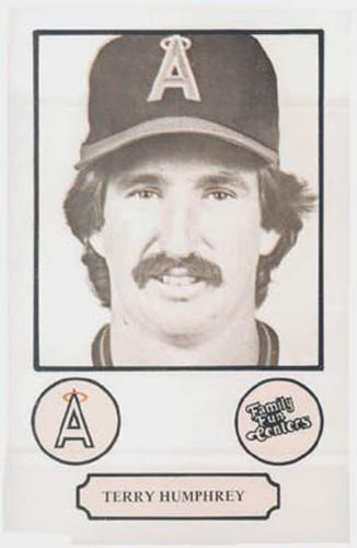 1978 Family Fun Centers California Angels #18 Terry Humphrey Front