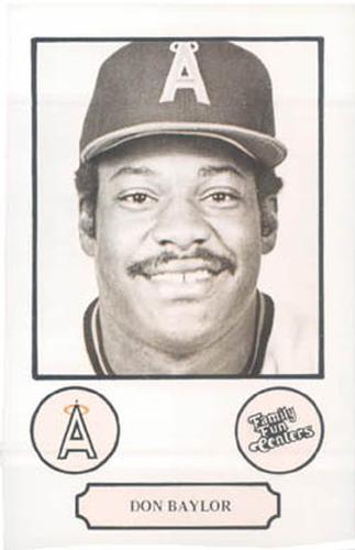 1978 Family Fun Centers California Angels #3 Don Baylor Front