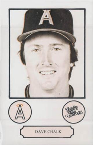 1978 Family Fun Centers California Angels #6 Dave Chalk Front