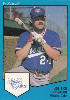 1989 ProCards Minor League Team Sets #NNO Joe Eick Front