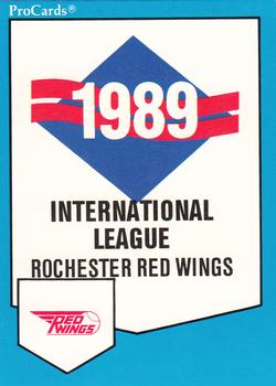1989 ProCards Minor League Team Sets #1631 Checklist Front