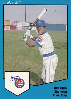 1989 ProCards Minor League Team Sets #1692 Luis Cruz Front