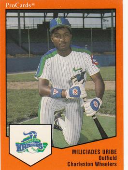 1989 ProCards Minor League Team Sets #1744 Miliciades Uribe Front