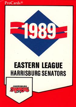 1989 ProCards Minor League Team Sets #287 Checklist Front