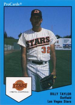 1989 ProCards Minor League Team Sets #3 Billy Taylor Front