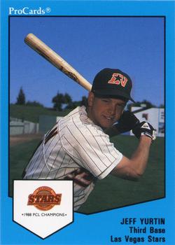 1989 ProCards Minor League Team Sets #20 Jeff Yurtin Front