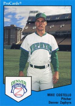 1989 ProCards Minor League Team Sets #45 Mike Costello Front