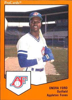 1989 ProCards Minor League Team Sets #859 Ondra Ford Front