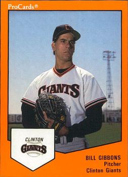 1989 ProCards Minor League Team Sets #907 Bill Gibbons Front