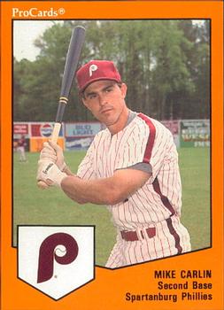 1989 ProCards Minor League Team Sets #1035 Mike Carlin Front