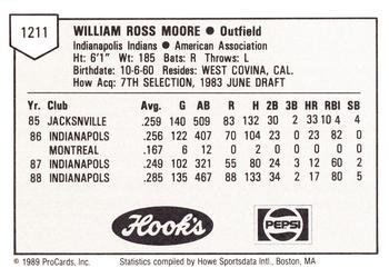 1989 ProCards Minor League Team Sets #1211 Billy Moore Back