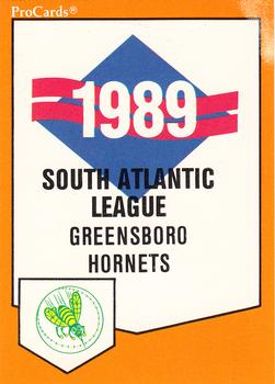 1989 ProCards Minor League Team Sets #403 Checklist Front