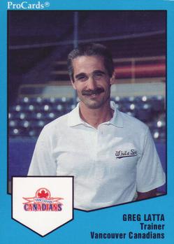 1989 ProCards Minor League Team Sets #574 Greg Latta Front