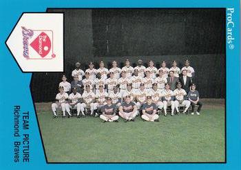 1989 ProCards Minor League Team Sets #818 Richmond Braves Team Picture Front