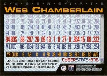 1995 Topps - CyberStats (Spectralight) #376 Wes Chamberlain Back