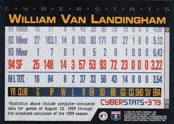 1995 Topps - CyberStats (Spectralight) #379 William Van Landingham Back