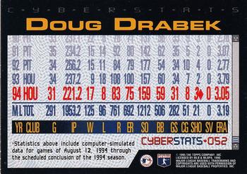 1995 Topps - CyberStats (Spectralight) #052 Doug Drabek Back