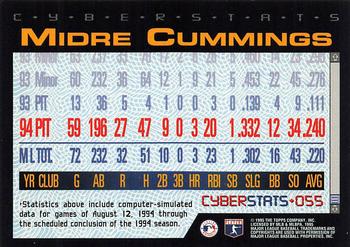 1995 Topps - CyberStats (Spectralight) #055 Midre Cummings Back