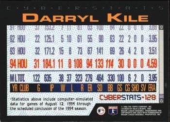 1995 Topps - CyberStats (Spectralight) #128 Darryl Kile Back