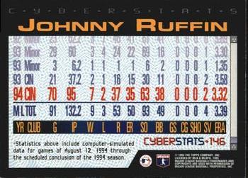 1995 Topps - CyberStats (Spectralight) #146 Johnny Ruffin Back