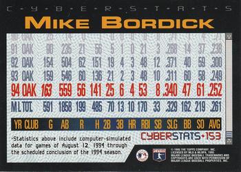 1995 Topps - CyberStats (Spectralight) #153 Mike Bordick Back