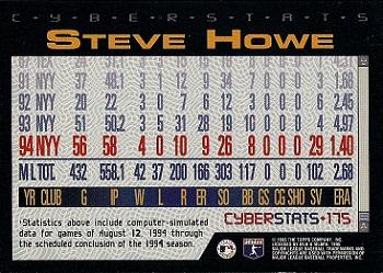 1995 Topps - CyberStats (Spectralight) #175 Steve Howe Back