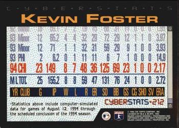 1995 Topps - CyberStats (Spectralight) #212 Kevin Foster Back