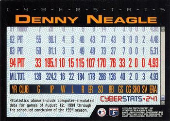 1995 Topps - CyberStats (Spectralight) #241 Denny Neagle Back