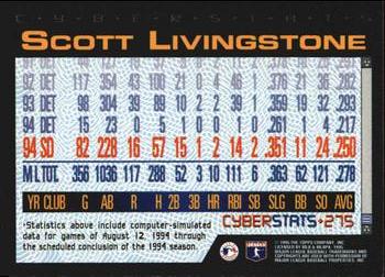 1995 Topps - CyberStats (Spectralight) #275 Scott Livingstone Back