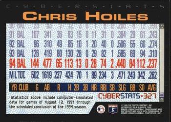1995 Topps - CyberStats (Spectralight) #327 Chris Hoiles Back