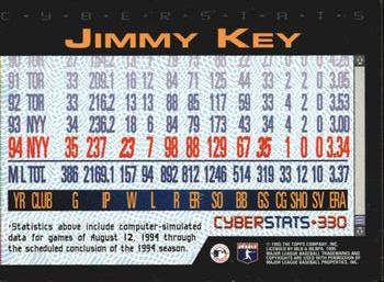 1995 Topps - CyberStats (Spectralight) #330 Jimmy Key Back