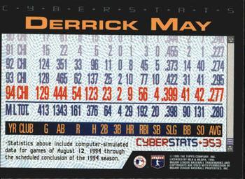 1995 Topps - CyberStats (Spectralight) #353 Derrick May Back