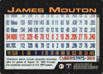 1995 Topps - CyberStats (Spectralight) #369 James Mouton Back